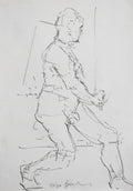 Study of a male Nude - Life Drawing No 637