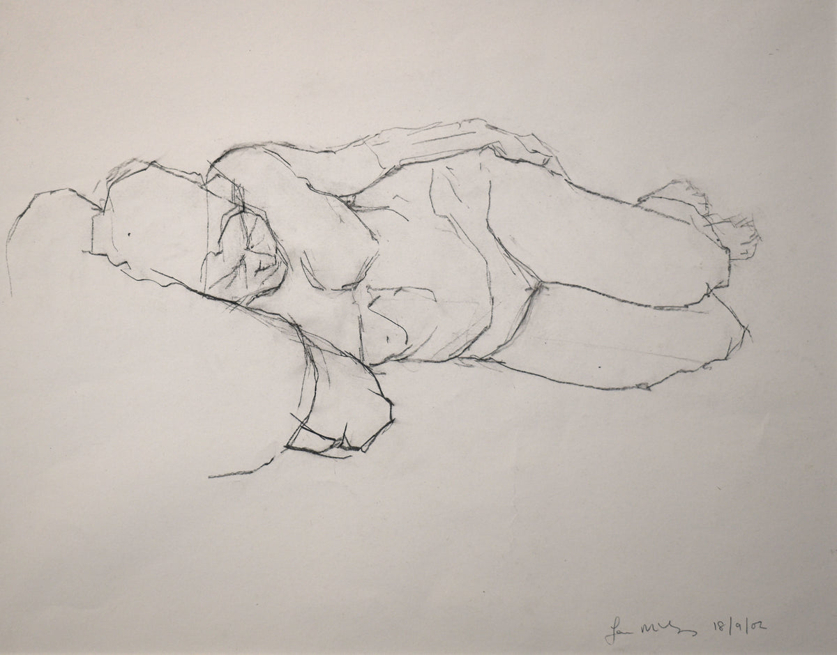 STUDY OF A FEMALE NUDE - LIFE DRAWING NO 445