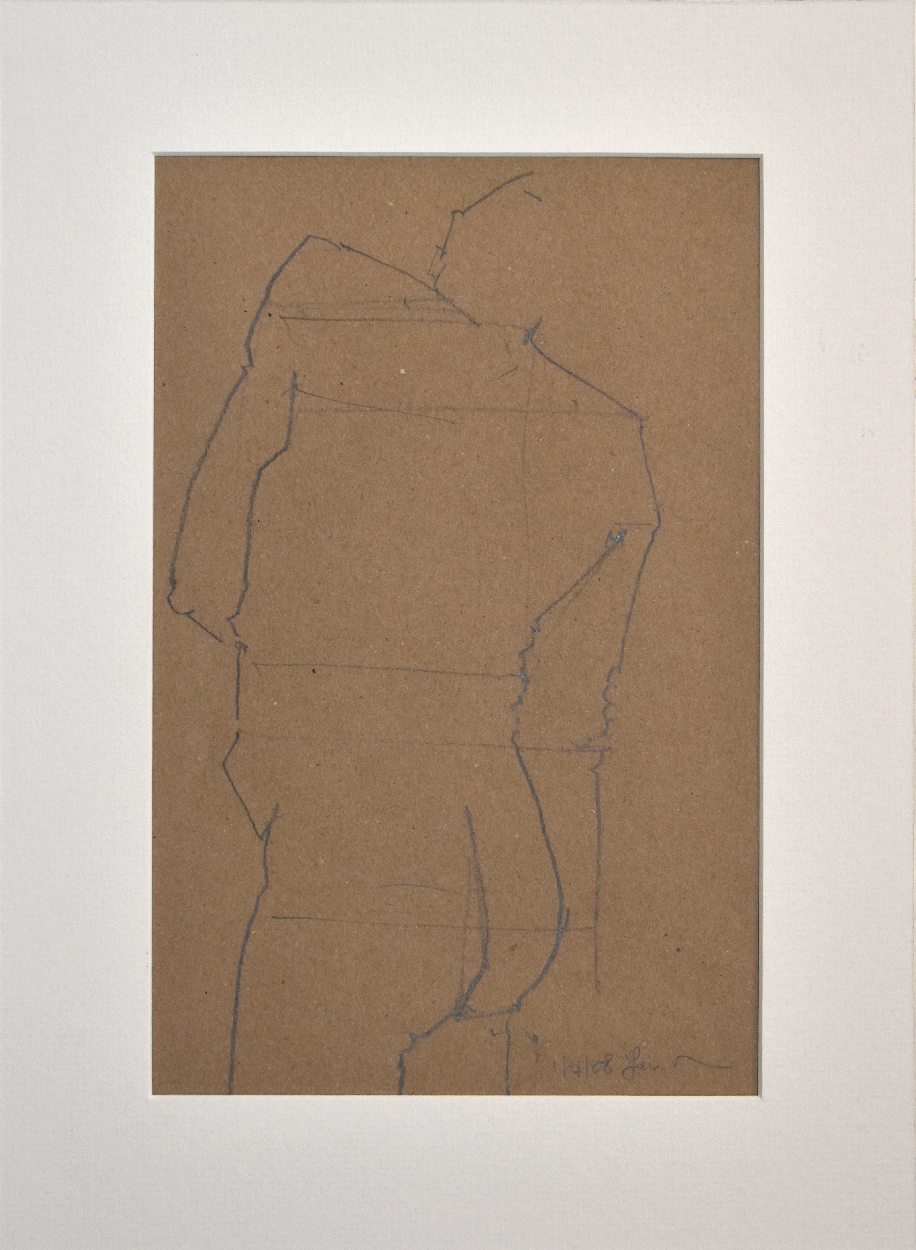 STUDY OF A MALE NUDE - LIFE DRAWING NO 606