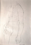 STUDY OF A FEMALE NUDE - LIFE DRAWING NO 622