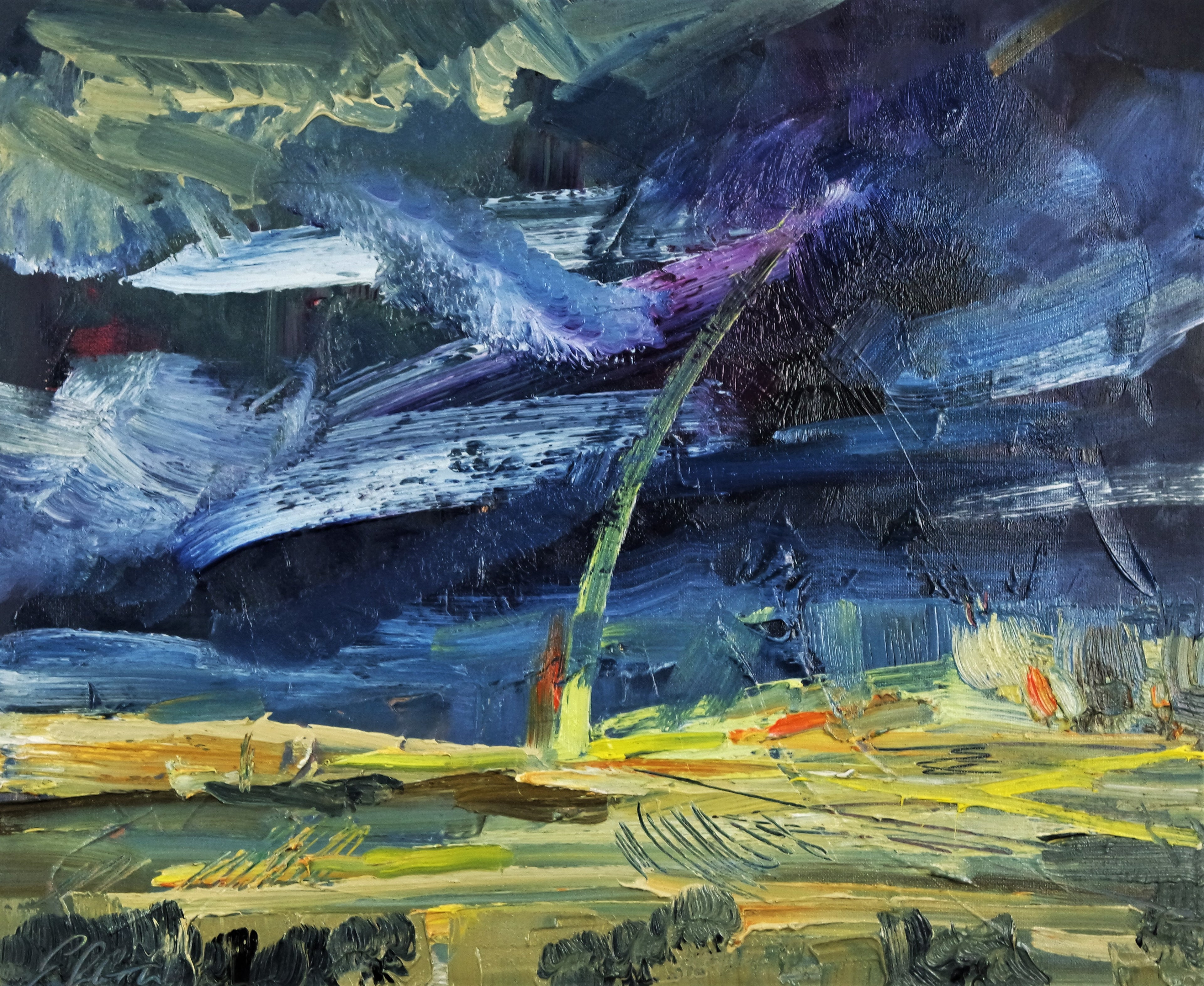 Abstract Dark Sky fileds landscape 968
