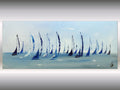 Around the World 2- acrylic abstract sailboat painting