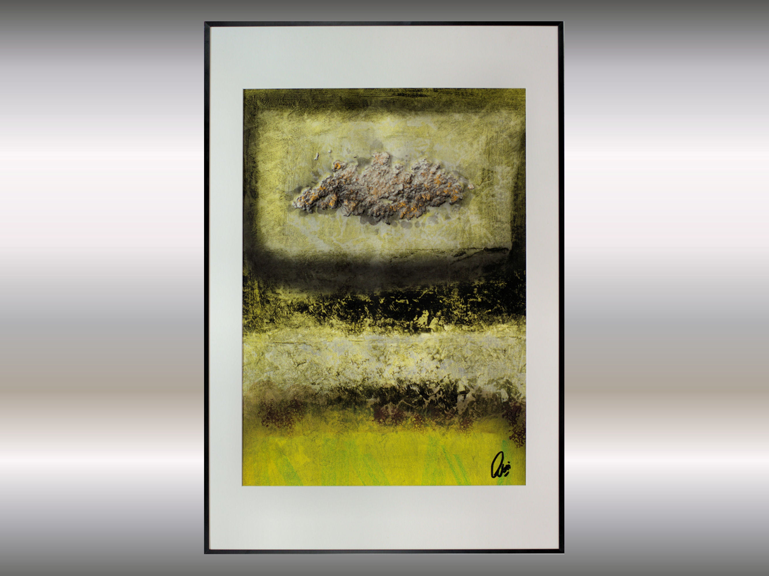 Origin - Original Painting in Frame, Art on Paper