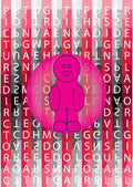 Oscar the Teddy Bear in Pink and Black