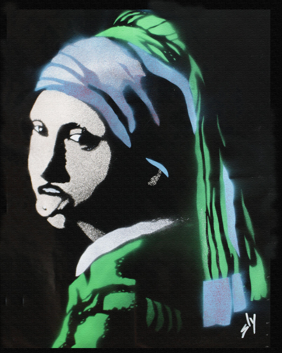 Other people’s paintings only much cheaper: No. 7 Vermeer. The Gurl with the Pearl Tung Stud. On canvas