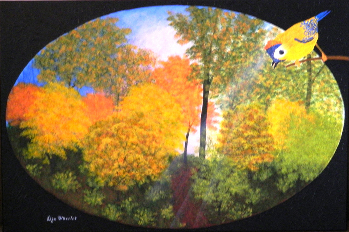 Path to Wisdom - large colorful autumn surreal landscape