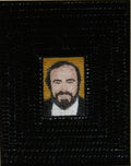 Luciano Pavarotti - glass micro mosaic portrait