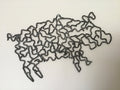 Pig Steel Wire Sculpture