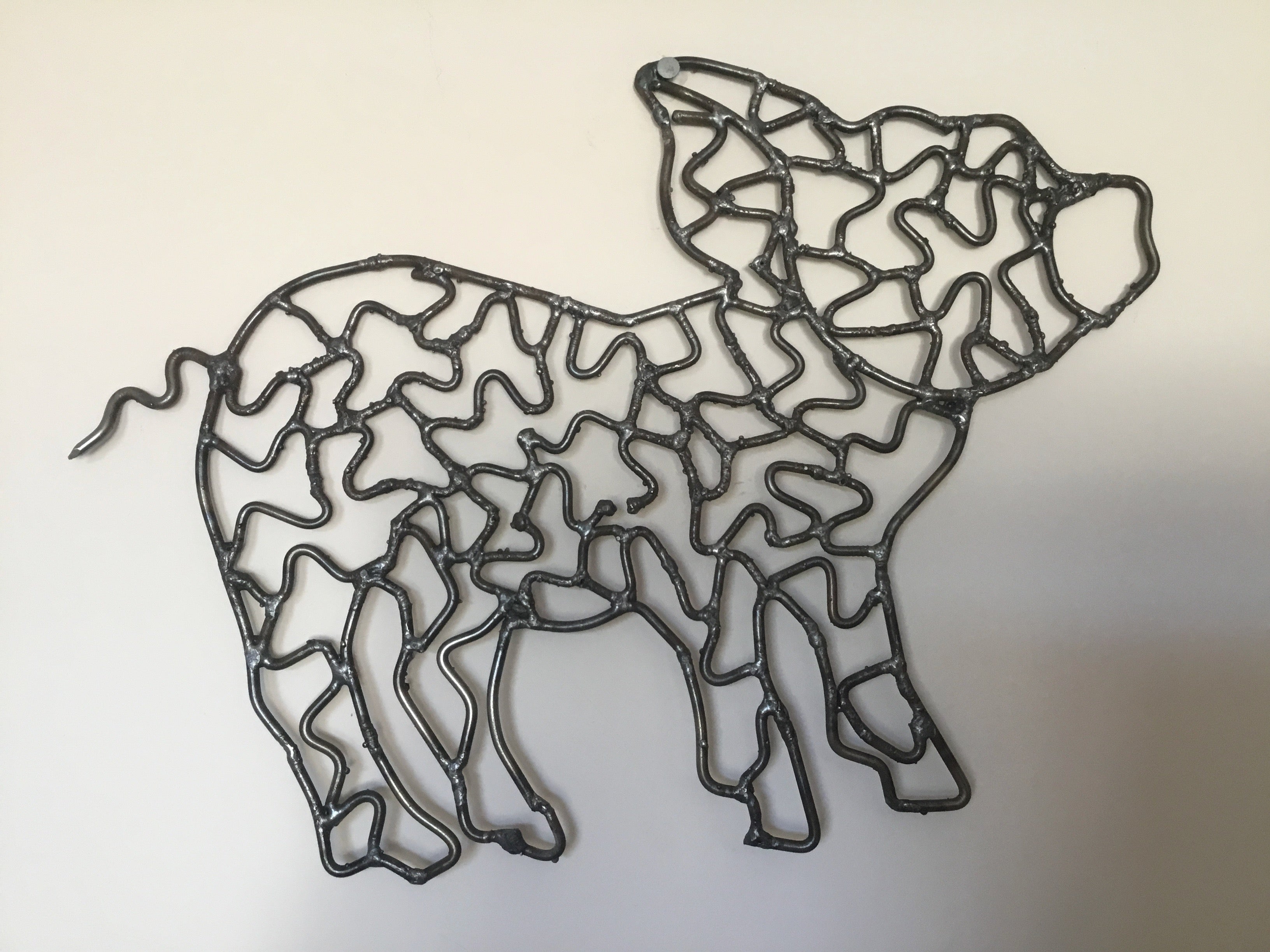 Piglet Steel Wire Sculpture
