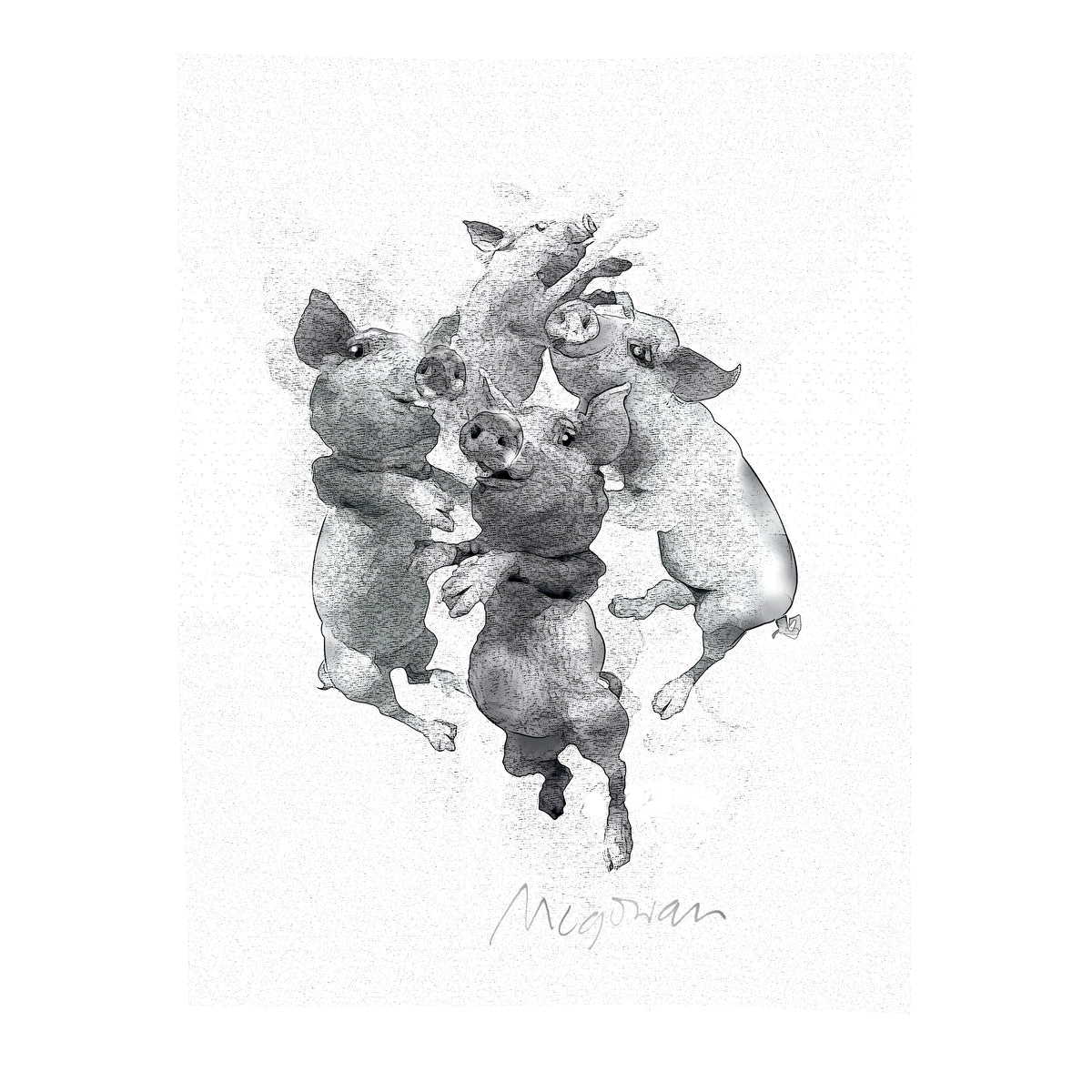 4 Pigs Dancing in the Round