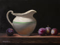 Milk jug with Autumn plums - Still Life