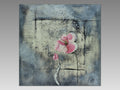 Cosmea - Abstract acrylic painting, high textured canvas art, wall art ready to hang