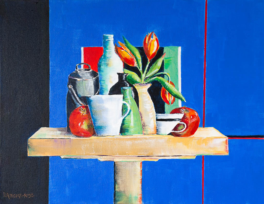 Pots and Vases on Blue