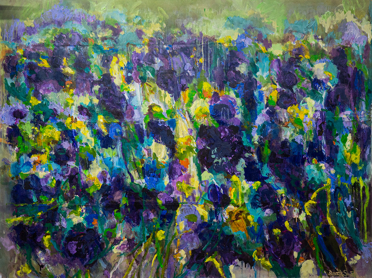 Purple field 180cm x 135cm x 3.8cm