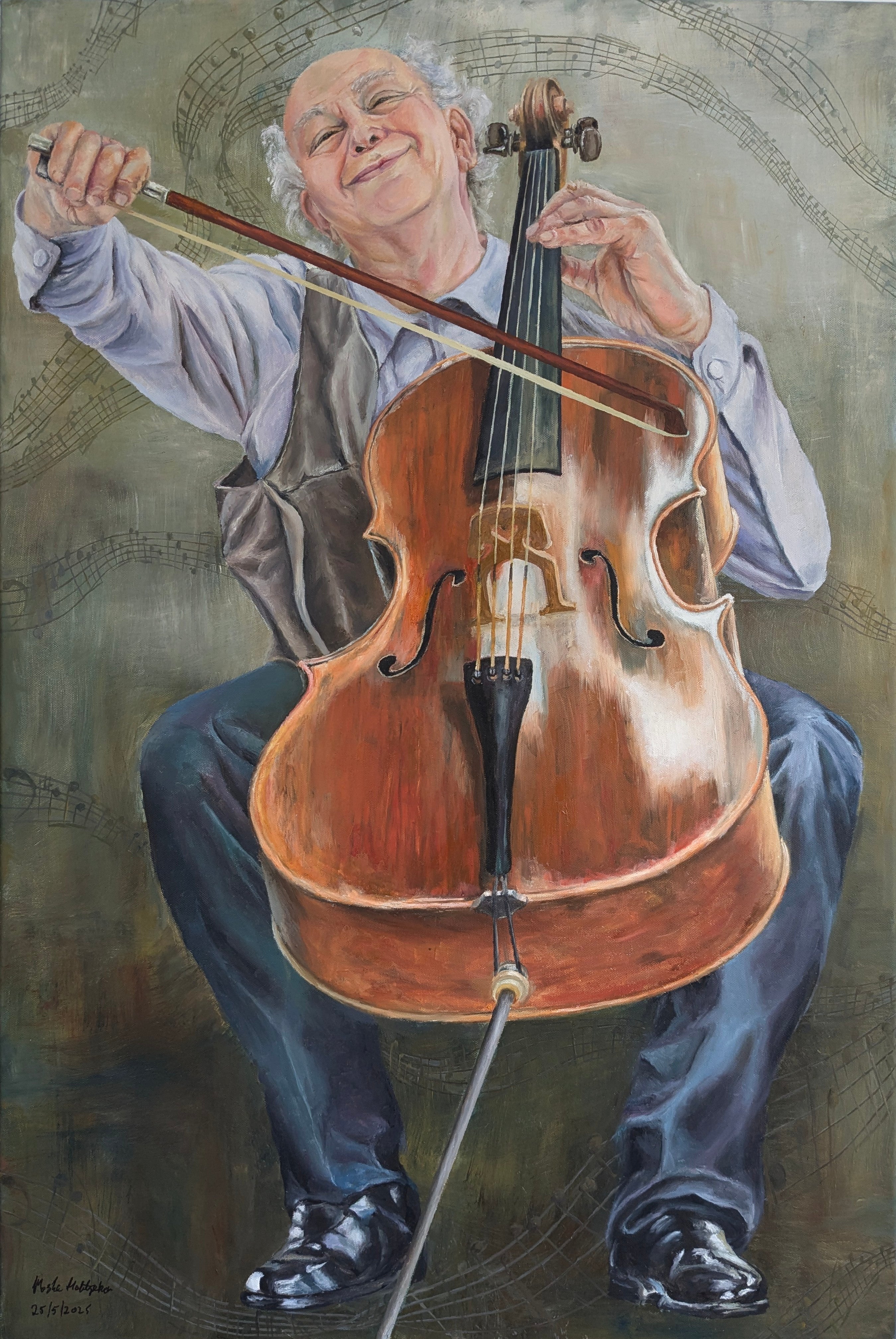 "Jolly Cello Player" (Original Work)