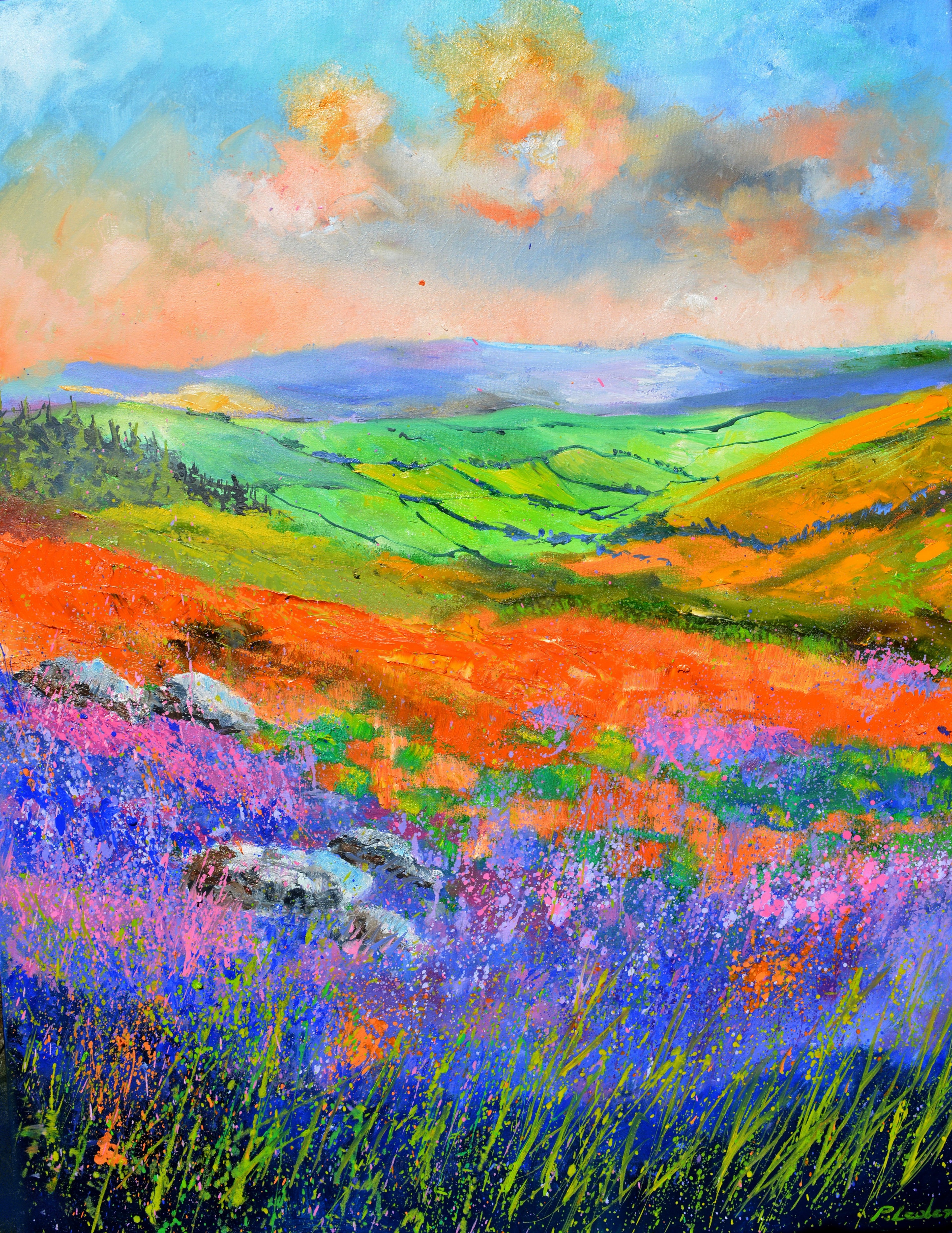 Scottish moors at spring