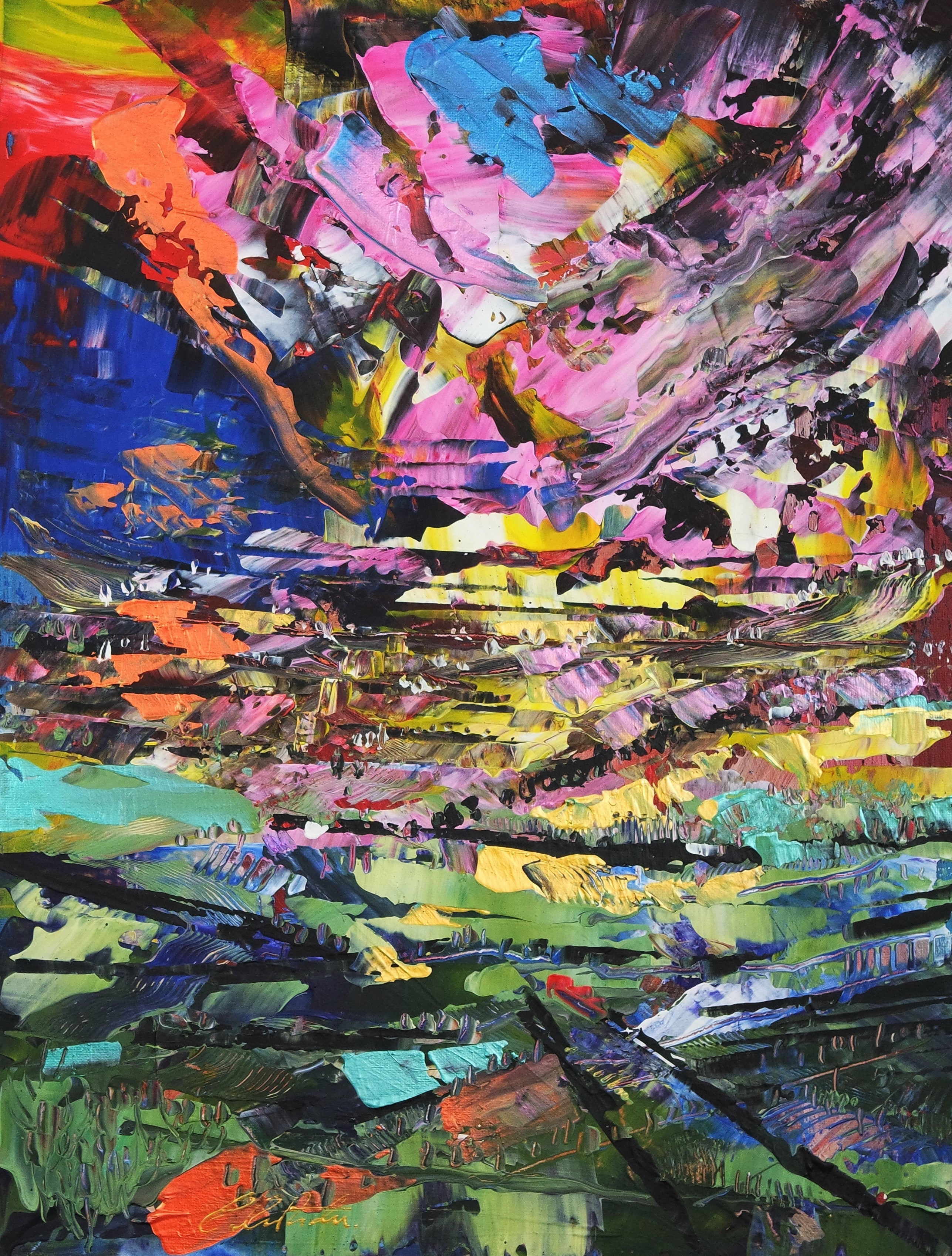 Sunset Sizzle Sky Abstract Landscape 347