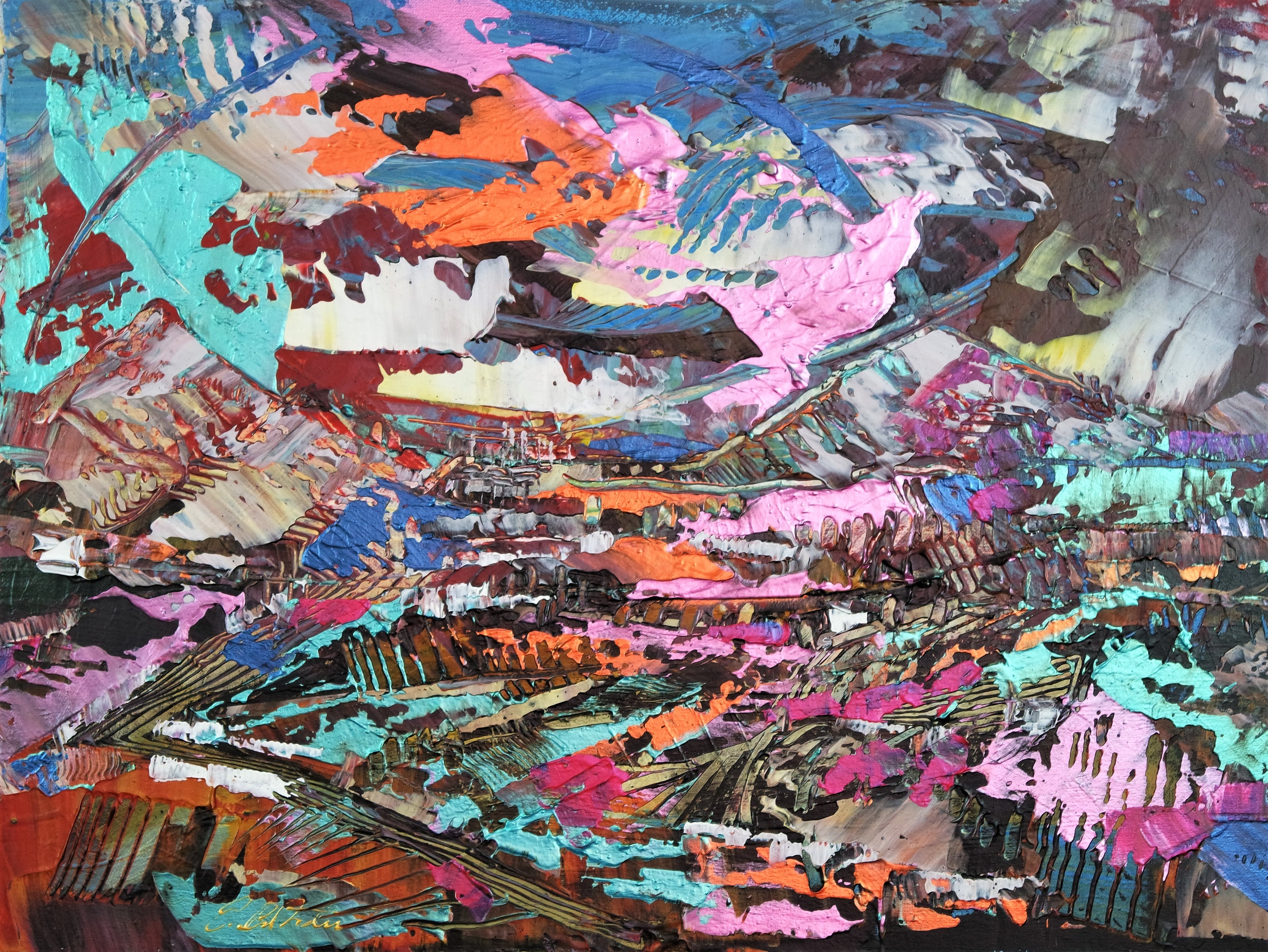 Rainbow Abstract Landscape 351
