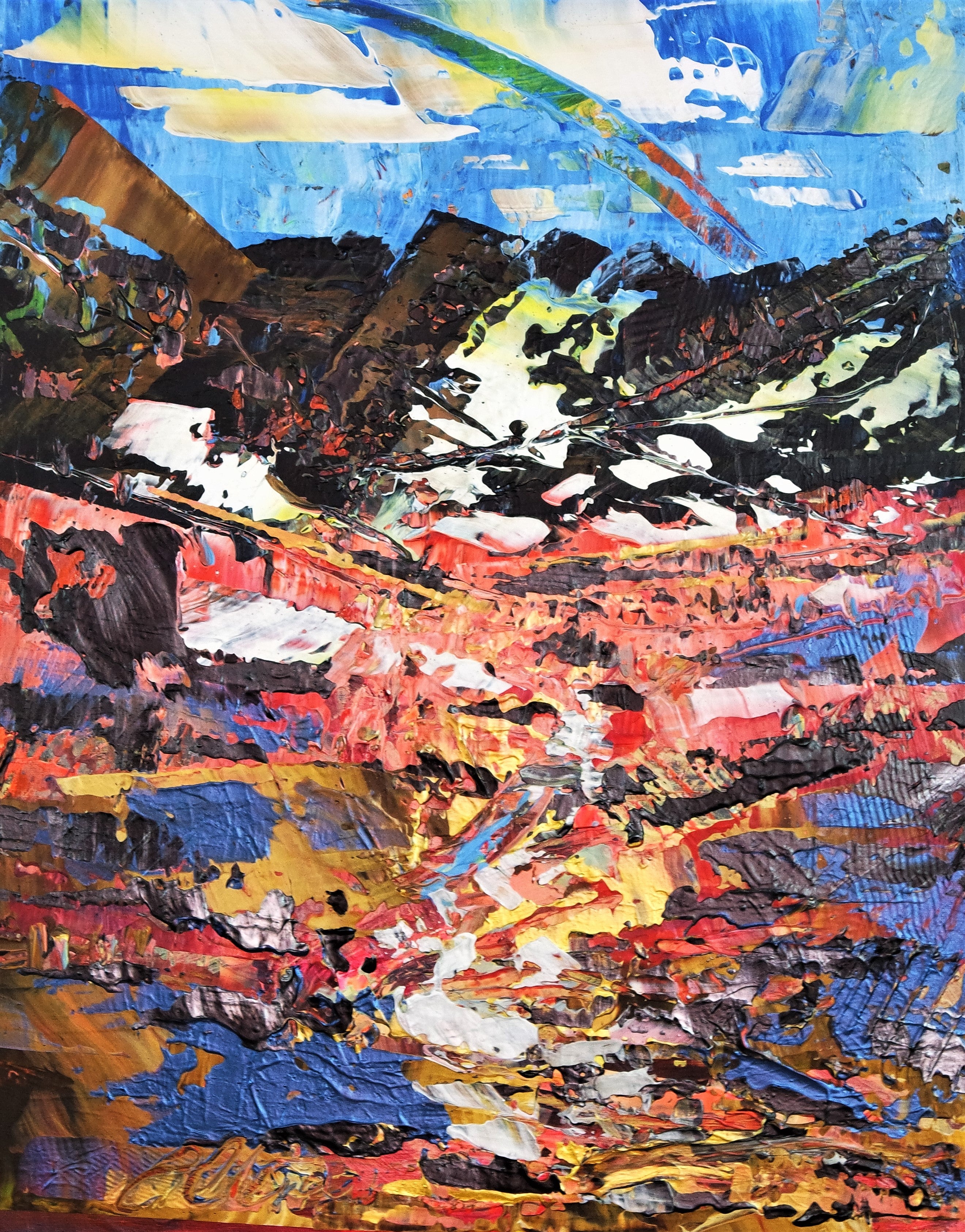 Mountains Rainbow Abstract Landscape 361