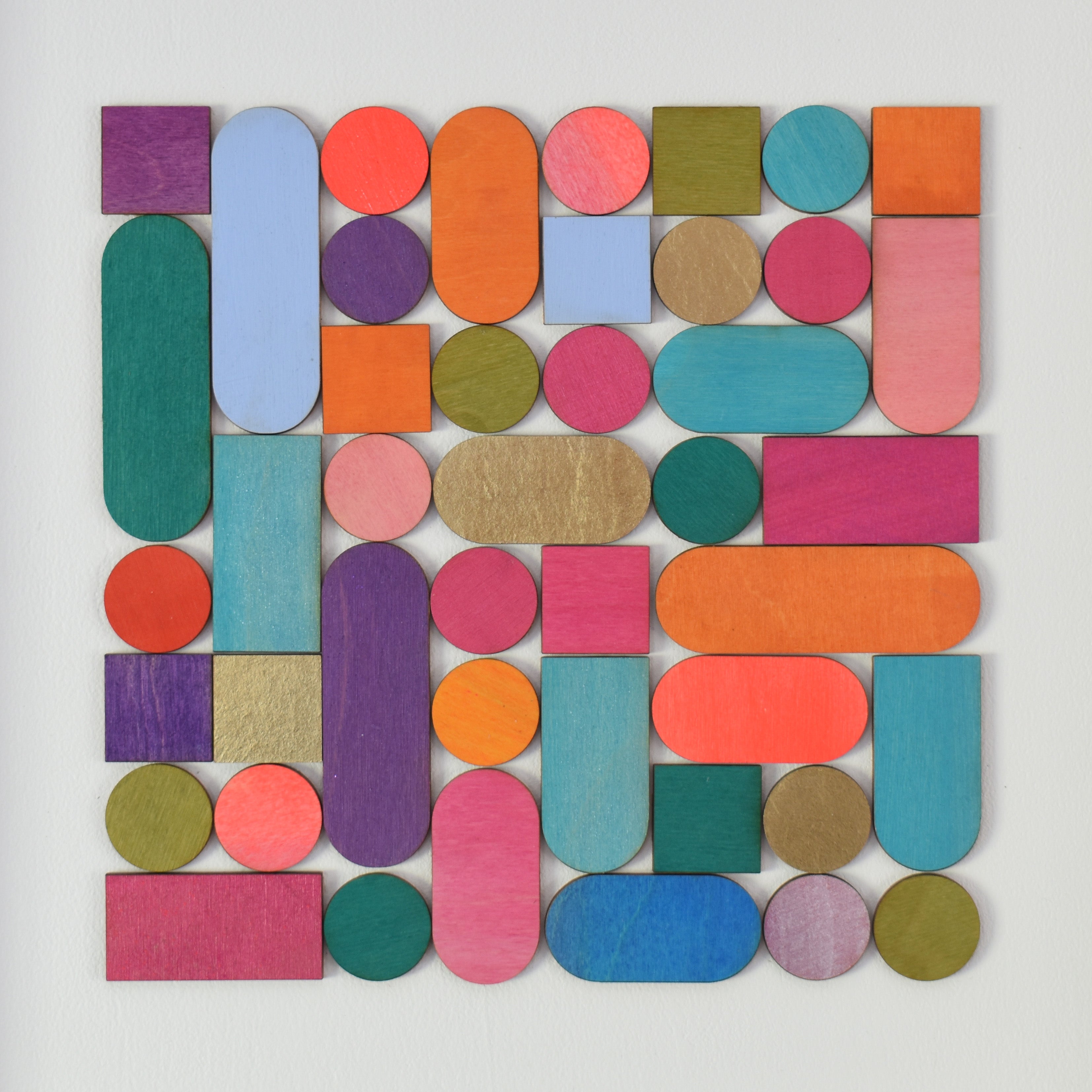 Retro Blocks Mixed Media Collage