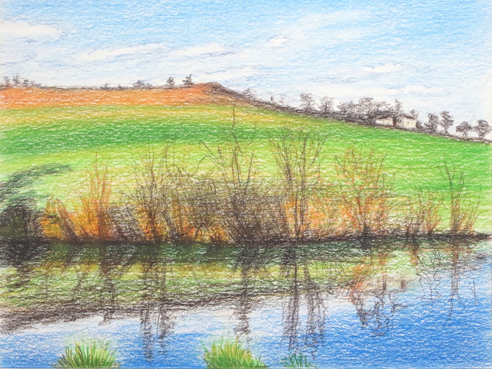 Sketch of River Aire in North Yorkshire II