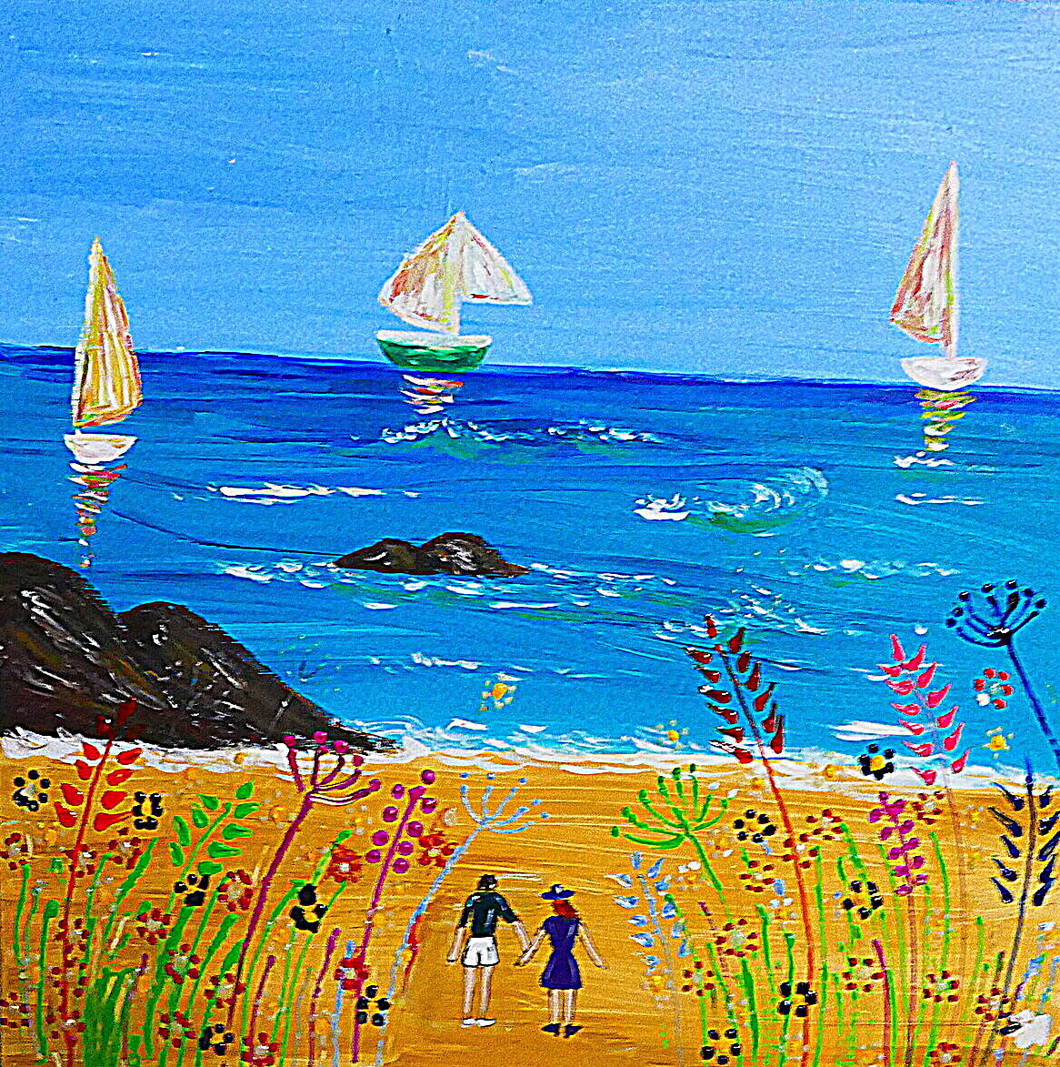 Romance among the Flowers by the Sea