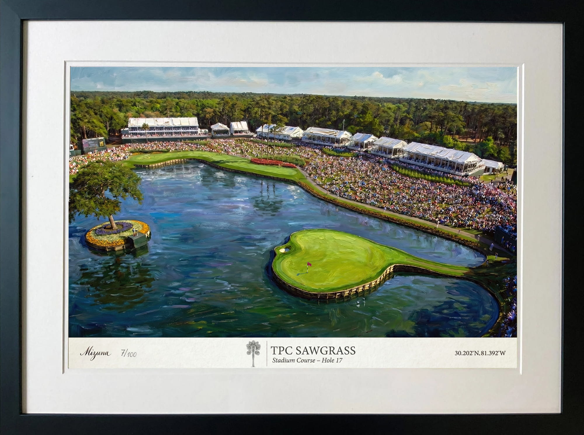 TPC Sawgrass – Limited Edition Black Framed Giclée Print 50x40cm
