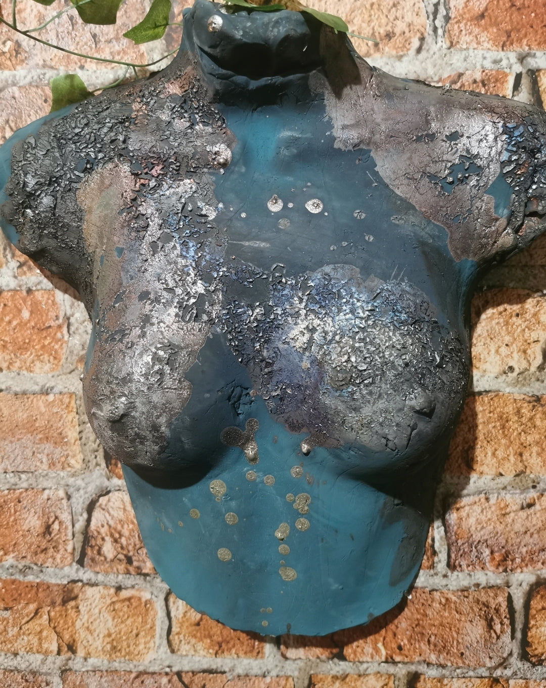 Nude Raku wall sculpture