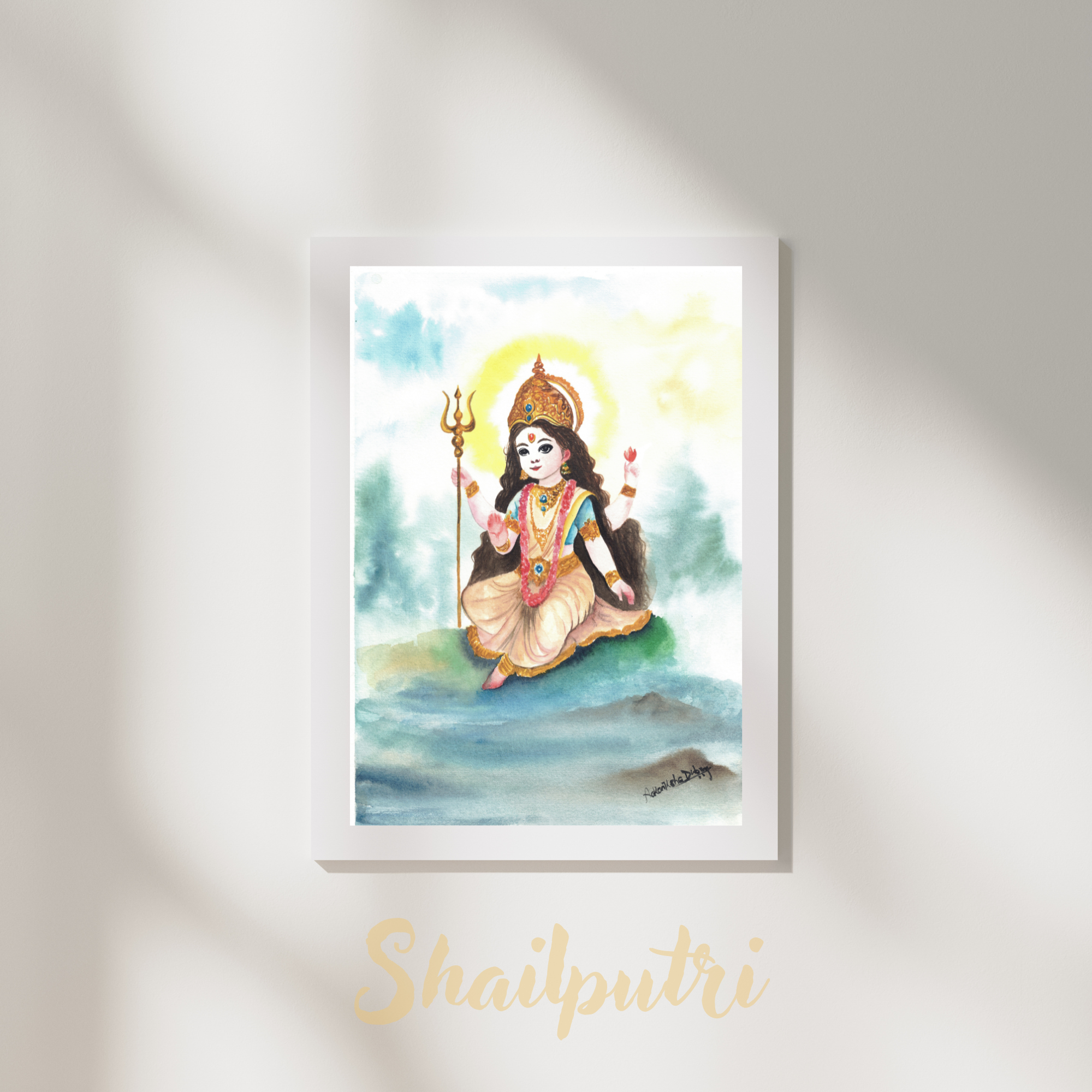 The 9 Forms of Maa Durga | Watercolor Painting | Original Art