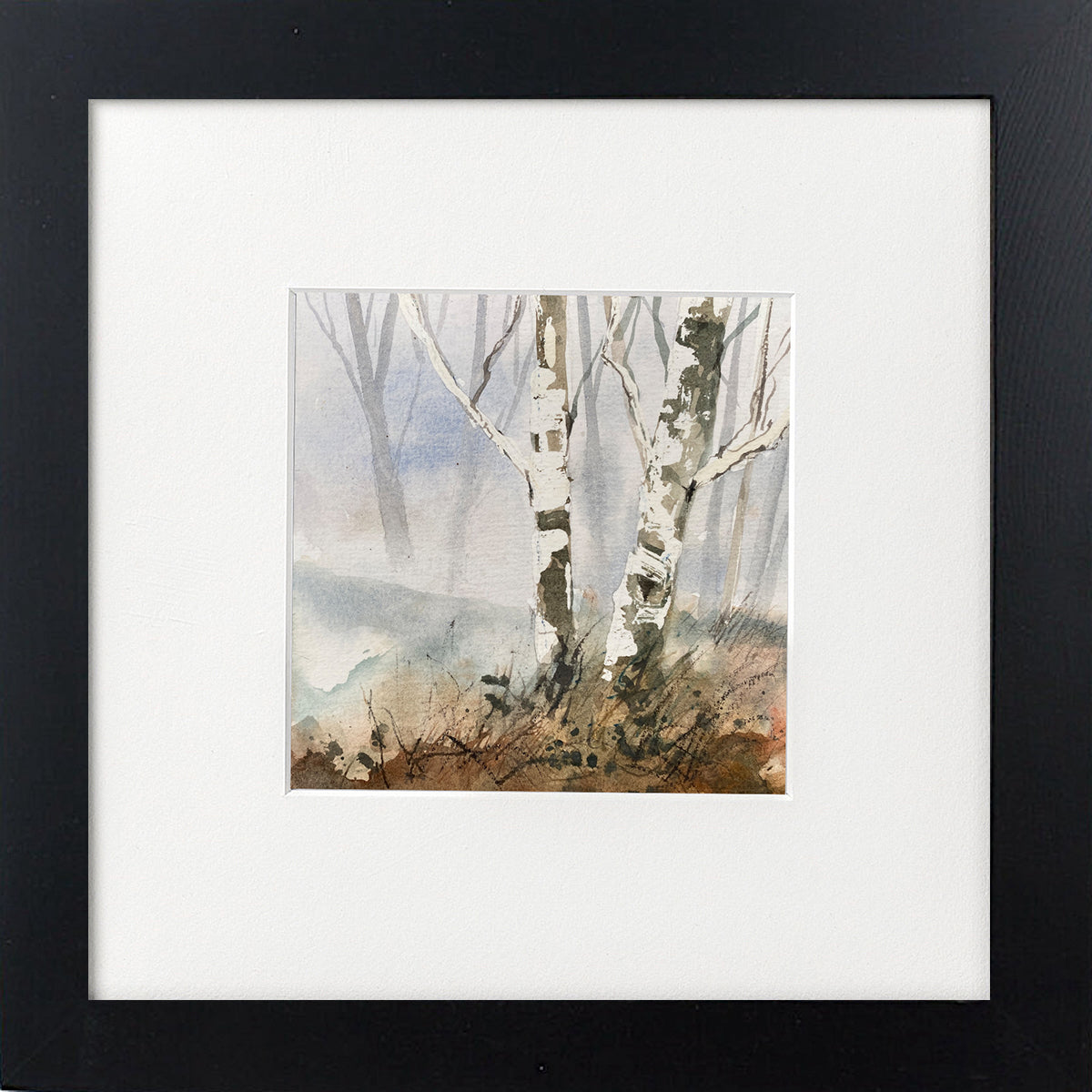 Seasons - Winter Silver Birch Woodland framed