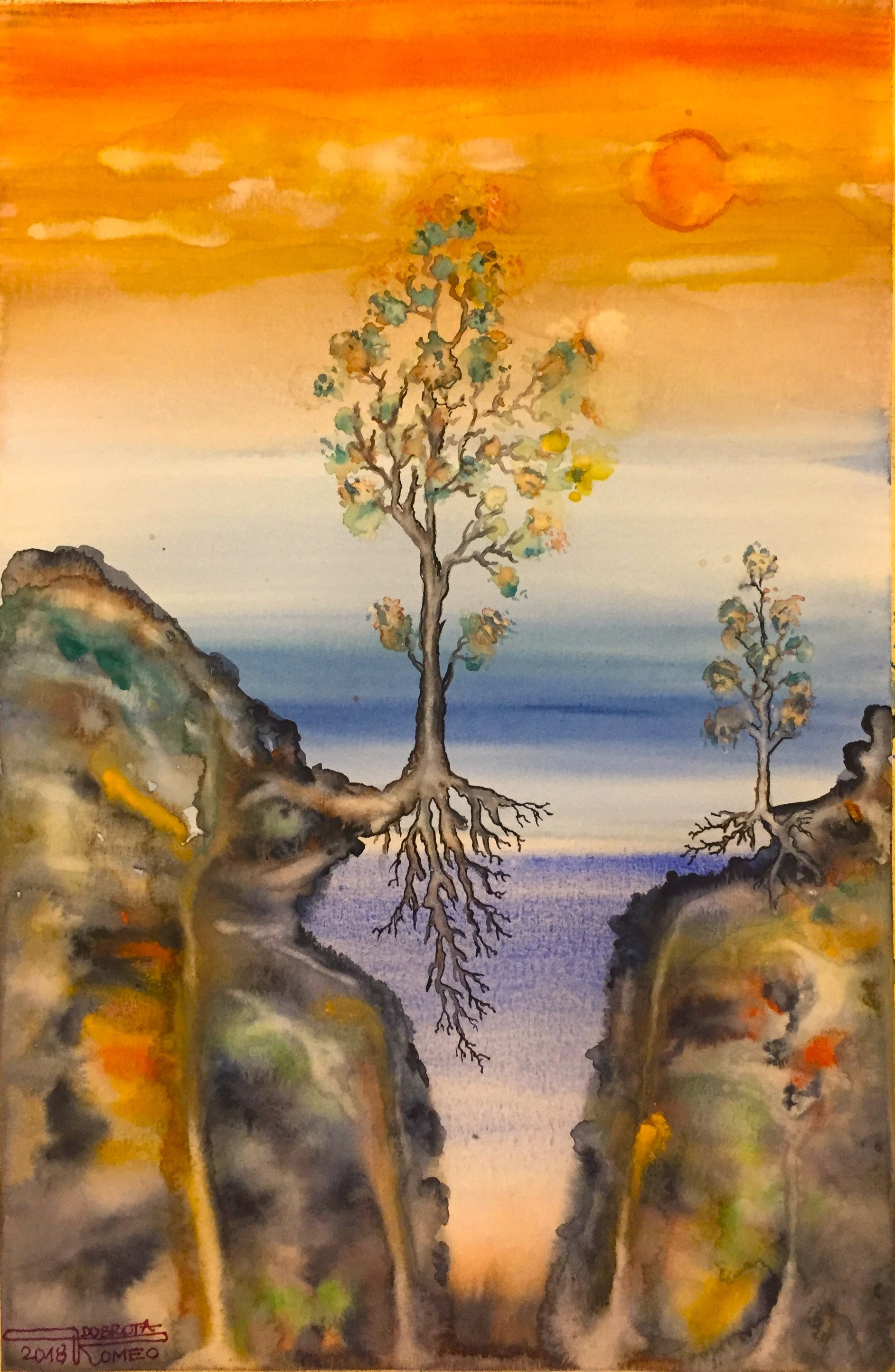 The Survivors, 12x18 inch, Watercolors on cold press paper SKU 4051