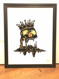 MELTING SKULL Baltic Amber Art