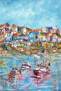 Waiting for the Tide. Staithes. Ref. SN 0391 original Painting.