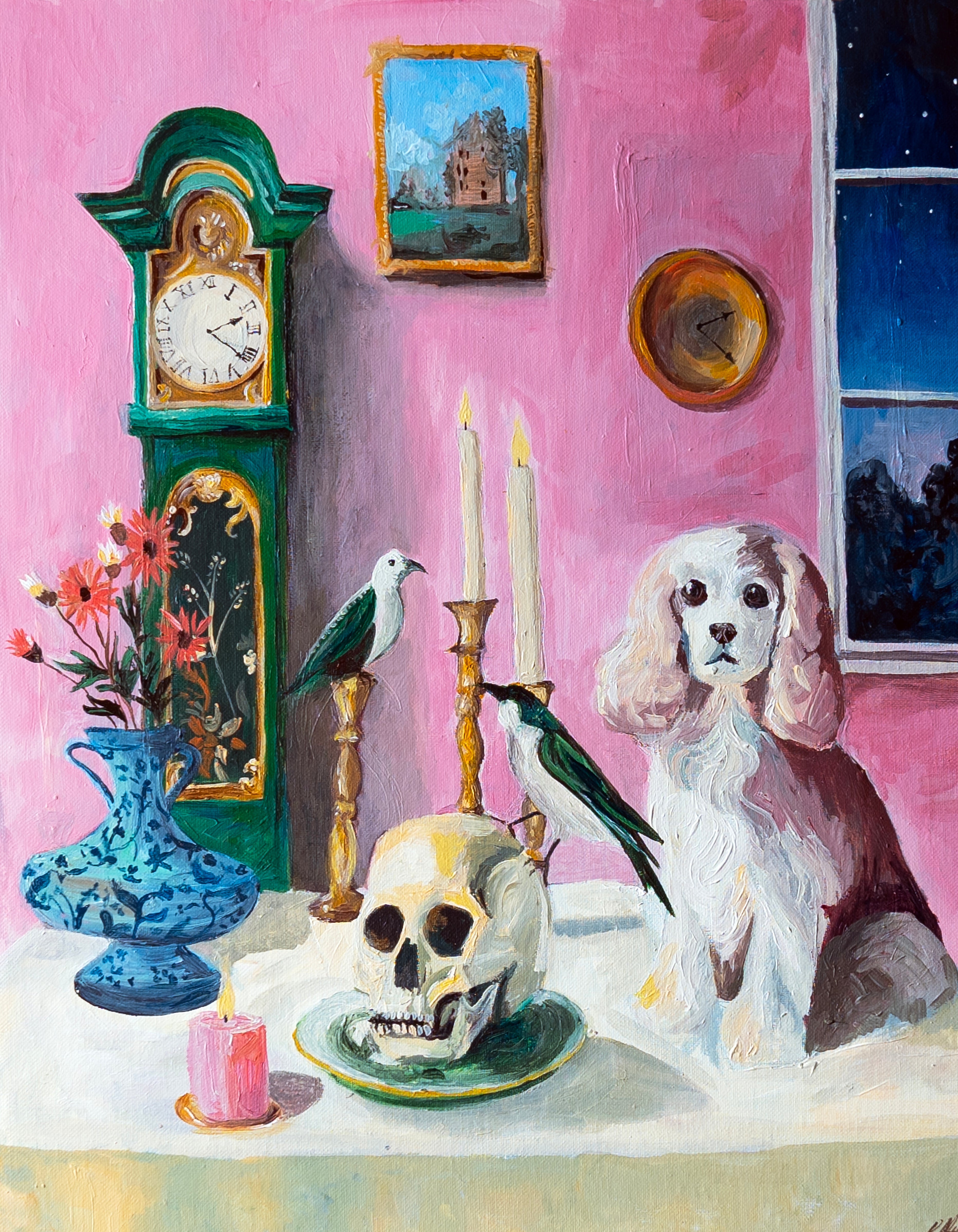 Spaniel, Grandfather Clock