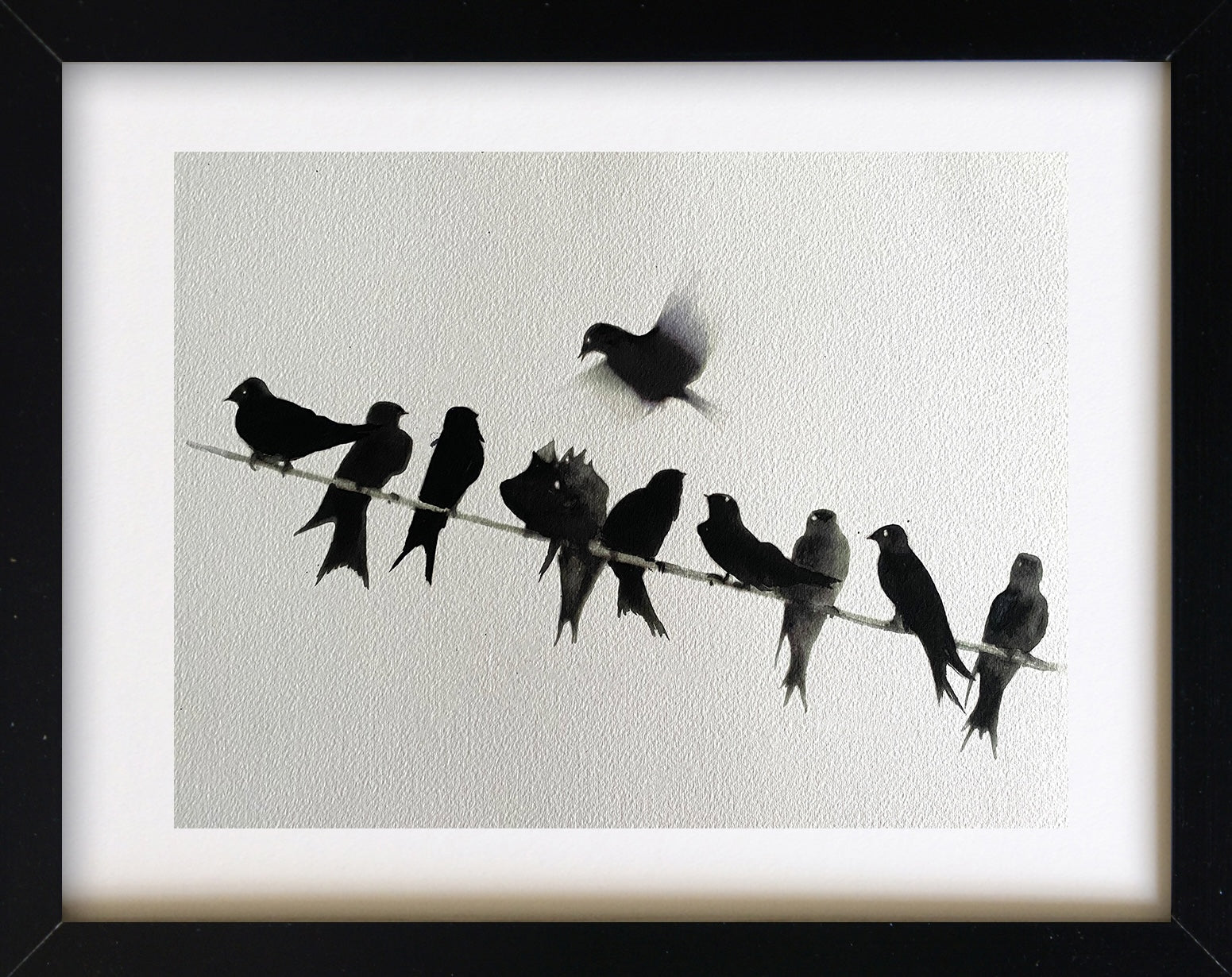 Swallows on a Wire (framed)