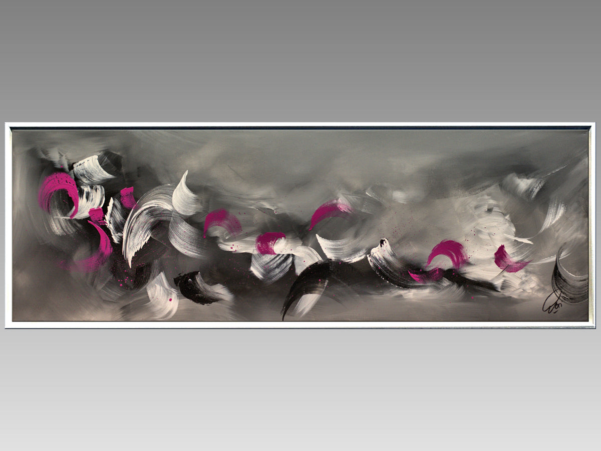 Sway - abstract acrylic painting, framed canvas wall art