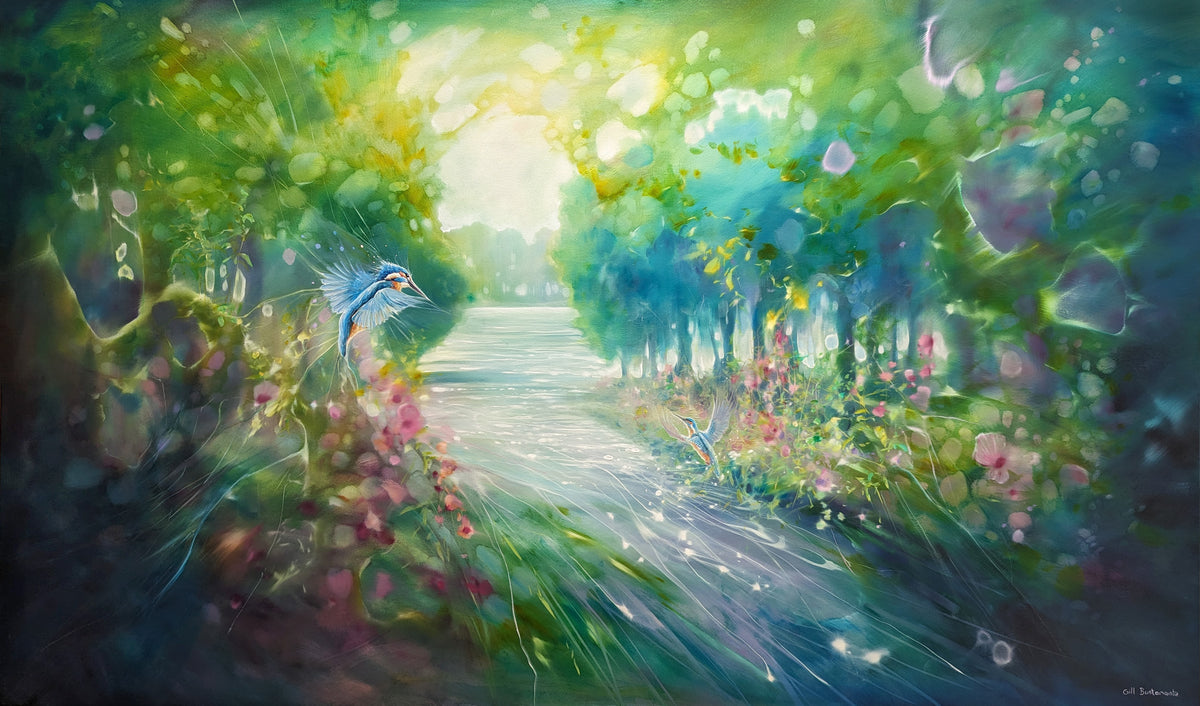 The Kingfishers Eden, a riverscape with kingfishers