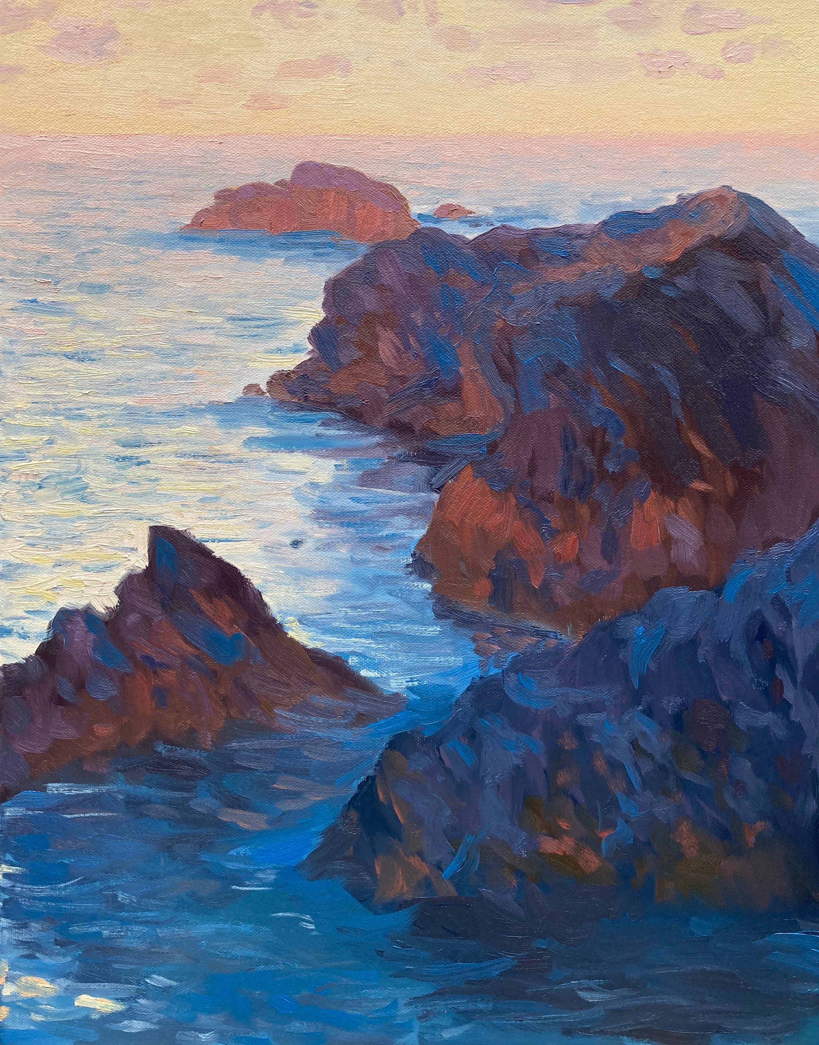 'Rocks at Belle-Ile' Monet Reproduction.