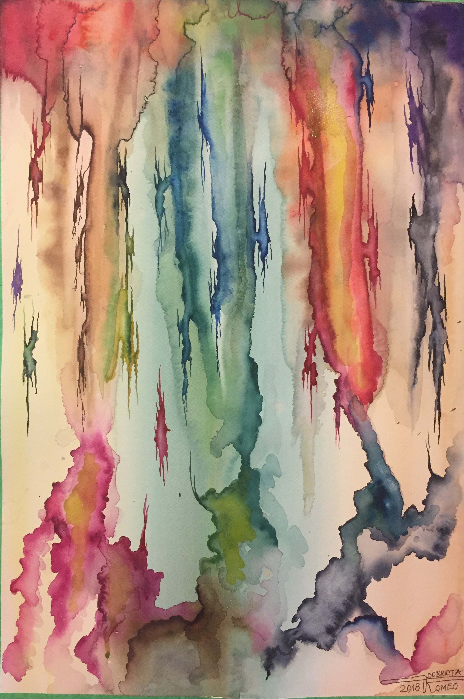 The Seasons by Vivaldi Watercolors on cold press paper, 15x22 inch, SKU 4085
