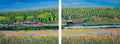 The Severn Bore at Arlingham Passage. Diptych