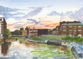 The Sunset & Granary Square, London, UK