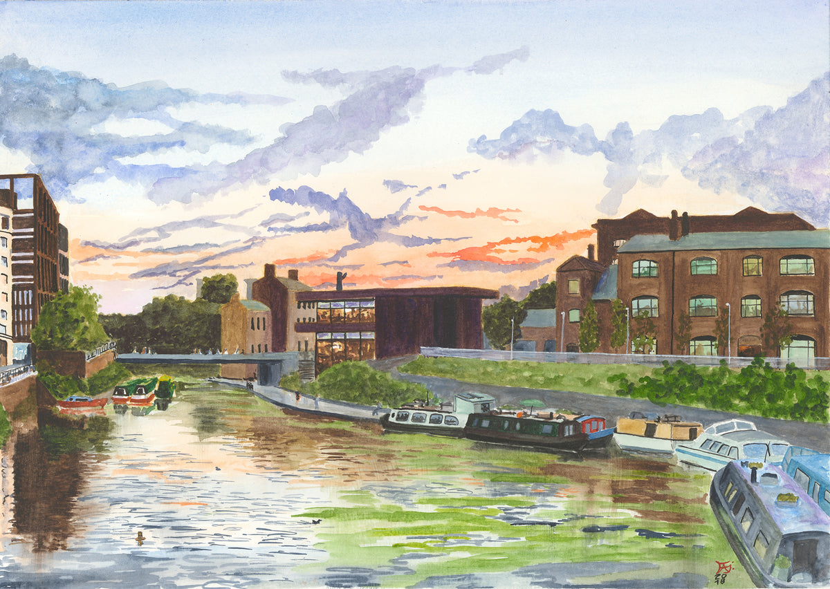 The Sunset & Granary Square, London, UK