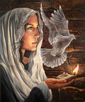 Oil Lamp Burning
