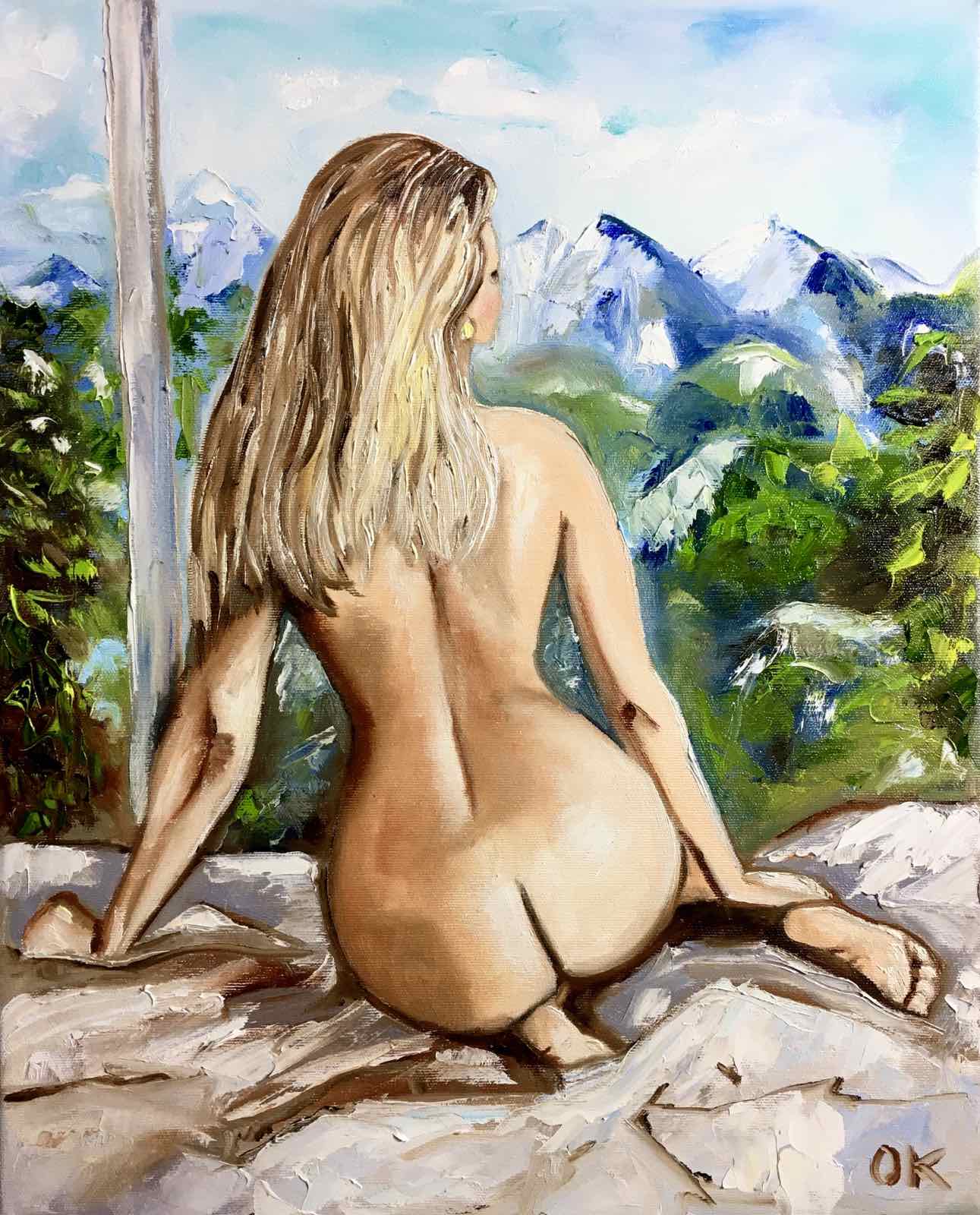 WILD NATURE. NUDE, MOUNTAINS, VIEW FROM MY WINDOW