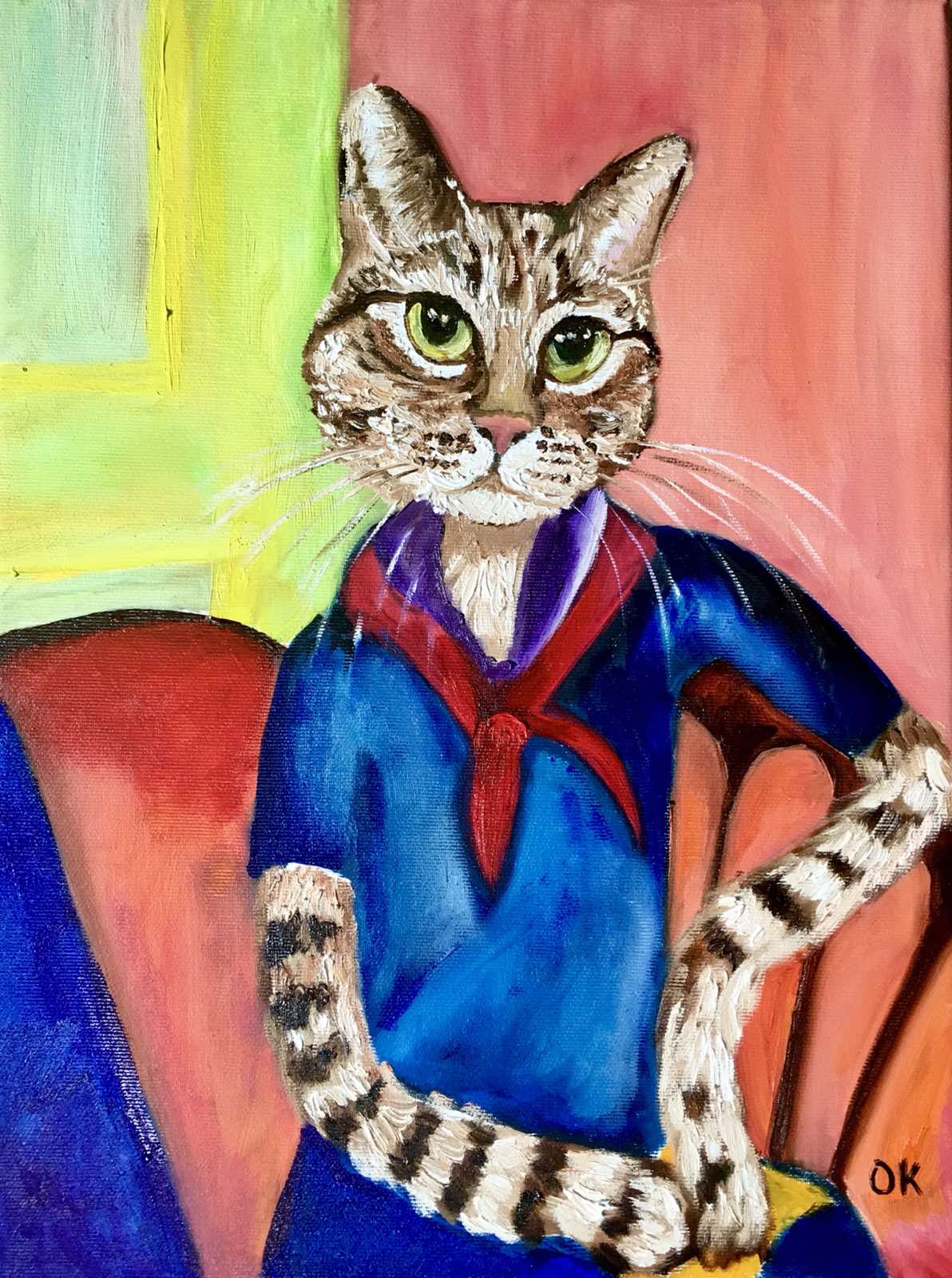 MODIGLIANI CAT, INSPIRED BY HIS PAINTING FOR CAT LOVERS