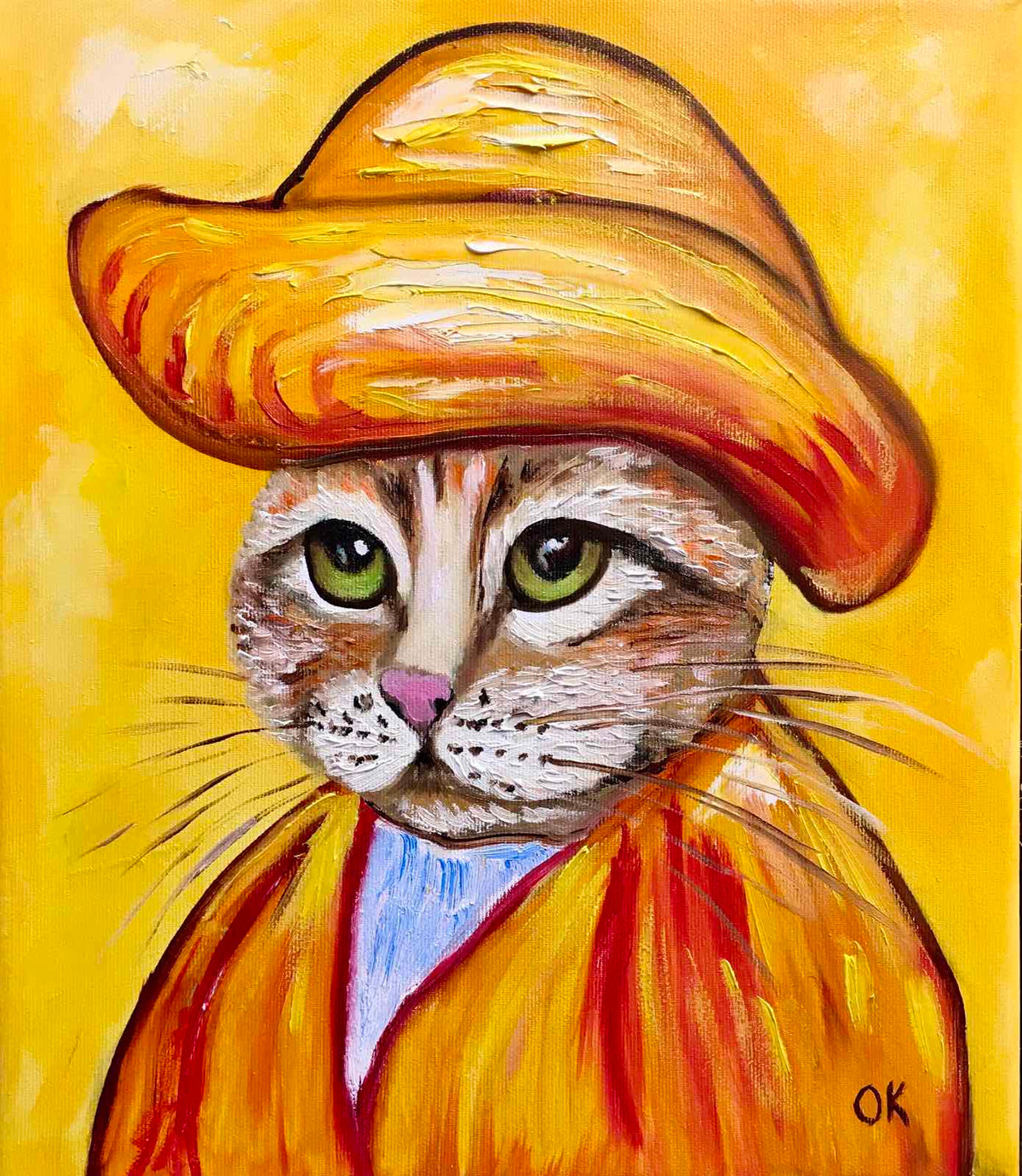 Cat Vincent Van Gogh INSPIRED BY HIS SELF-PORTRAIT.