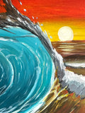 Vibrant Sunset Sea