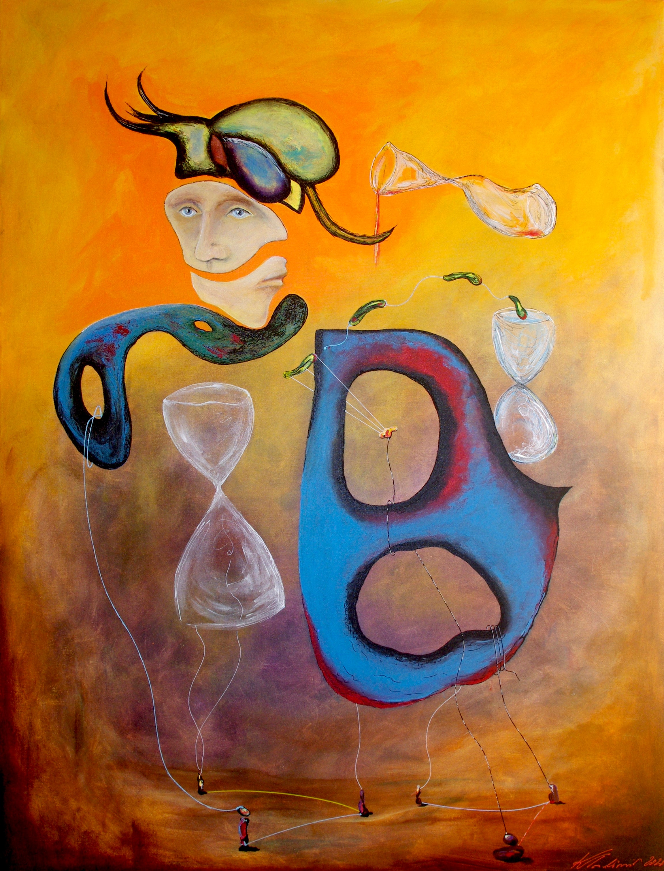 Time collapsed. Still-life with two rhinos