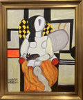 MUJER CON GATO ABSTRACT de VKSIESKI 2024