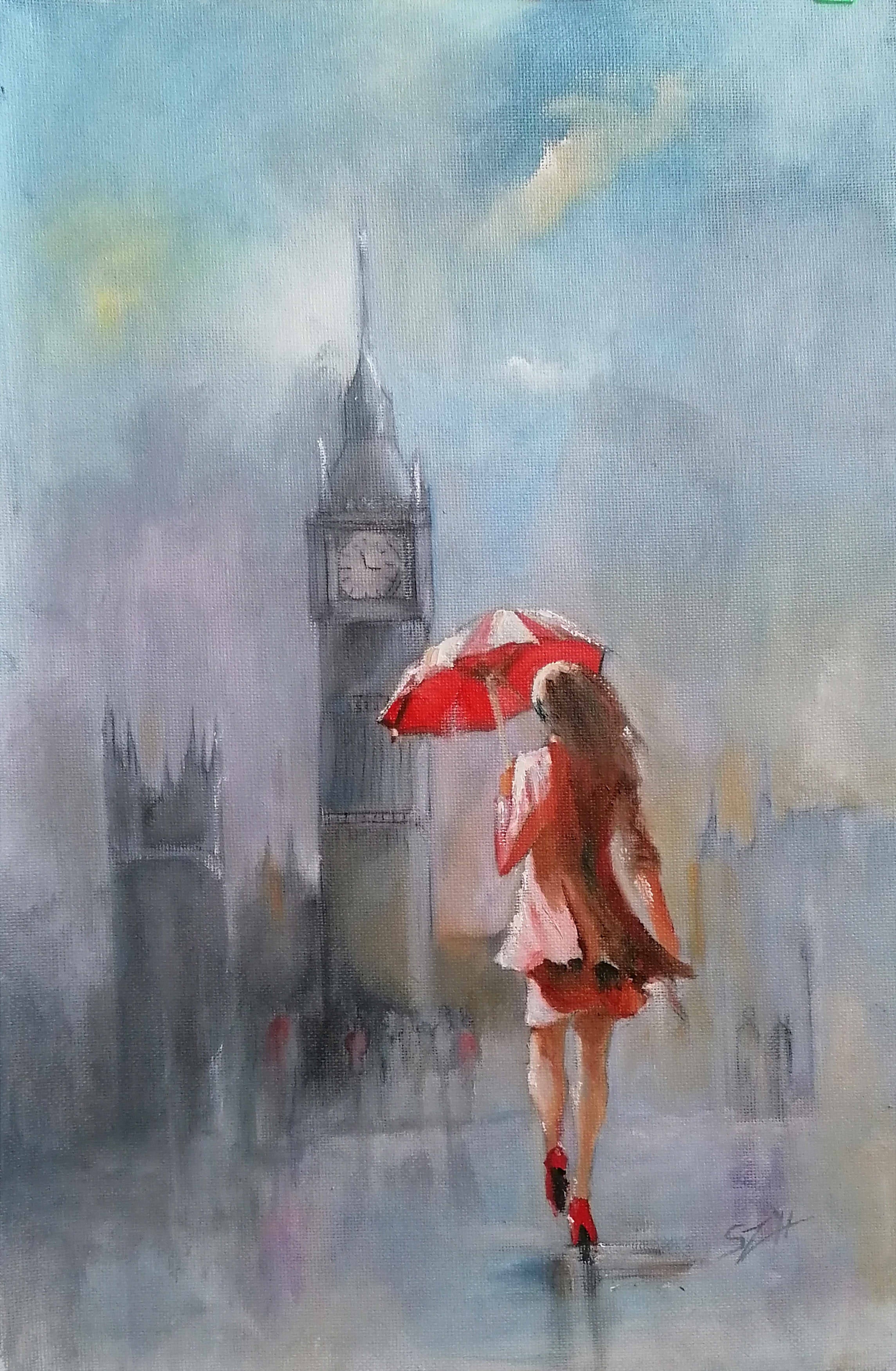 A walk to Westminster on a rainy day in London